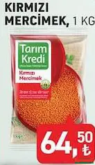 TARIM KREDİ KIRMIZI MERCİMEK 1 KG fiyat ve kampanya bilgisi